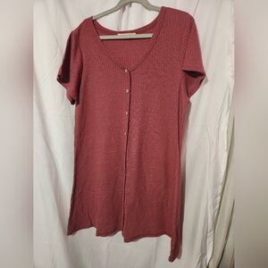 Liberty Love Women's Dress, Faux Bottons, 2XL